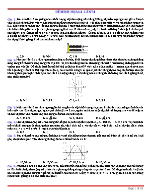 Đề minh họa thi Trung học Phổ thông Quốc gia môn Vật lý - Đề 64 (Có đáp án)